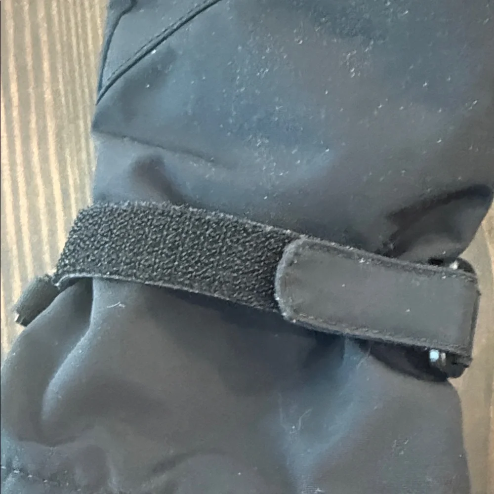Kids Lands End Medium Black Winter Gloves Waterproof Snow